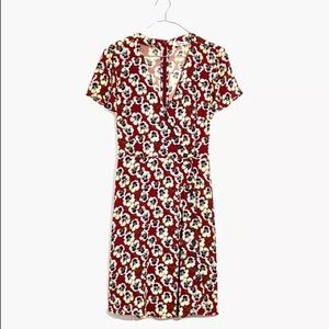 Madewell Button-Wrap Dress in Viola Floral